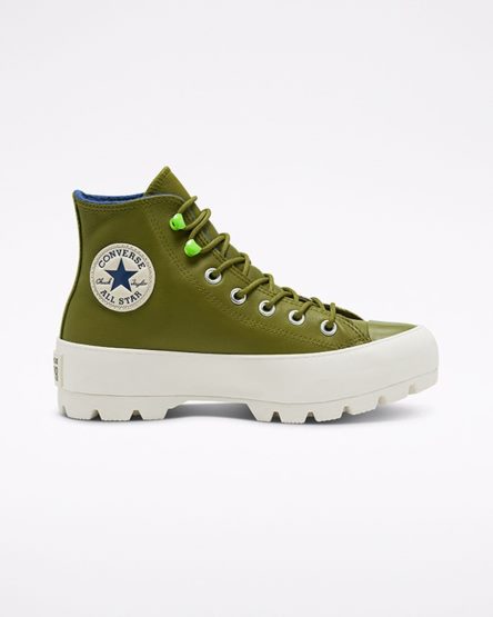 Tenisi Inalti Dama Converse Chuck Taylor All Star Lugged Iarnă Masline Verzi Inchis Bleumarin | RO VDCWA910